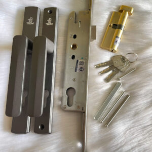 Bộ Khóa TDN 611 tay đúc hệ 55 xingfa Ghi xám